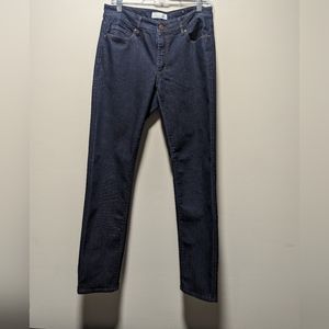 LOFT dark wash curvy straight jeans